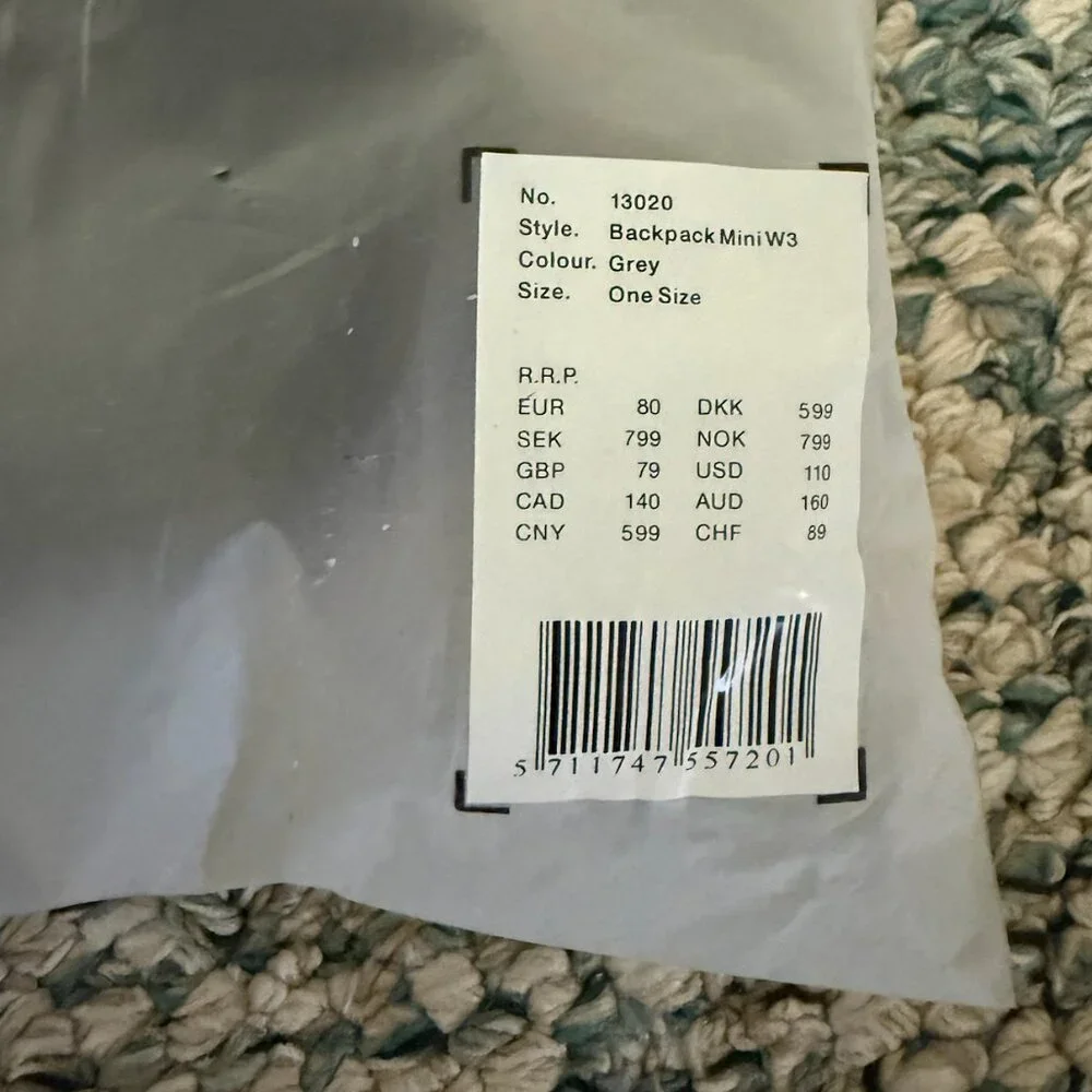 Rains Backpack Mini W3 Grey